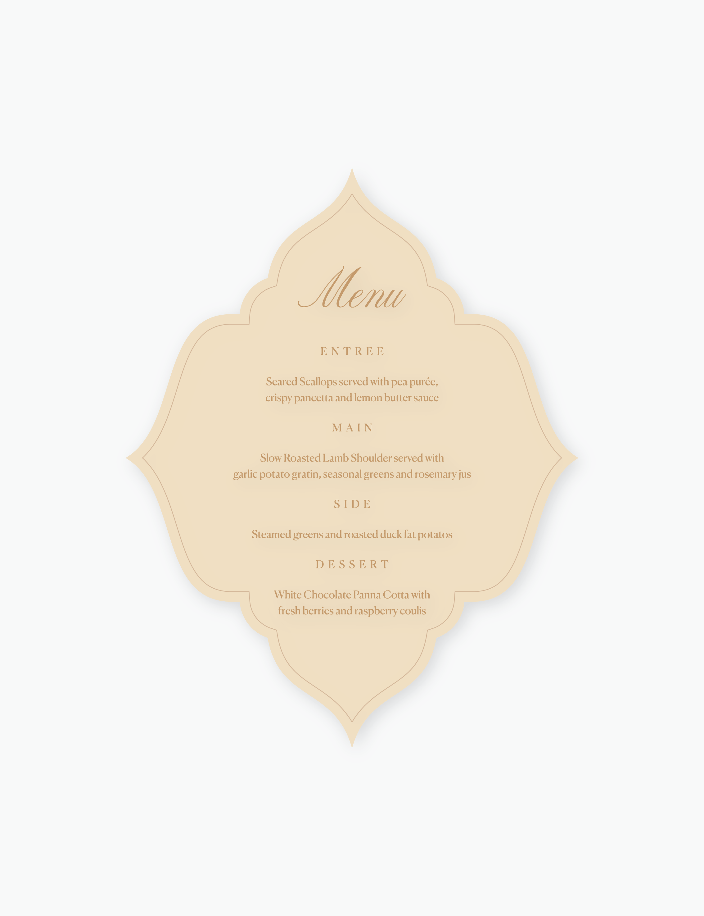 Amélie Table Menus