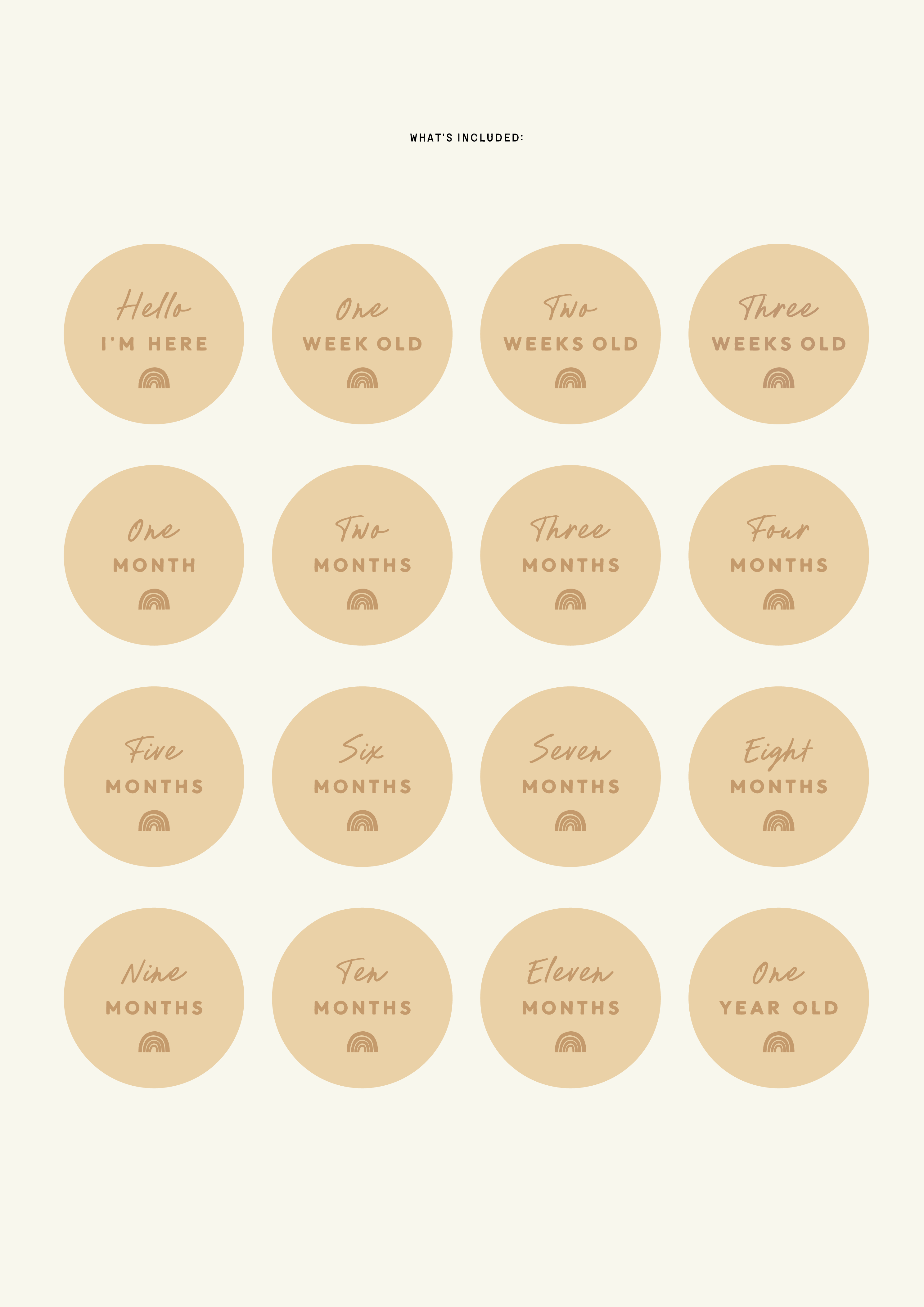 Timber Engraved Baby Milestone Set – Rainbow Collection Milestone