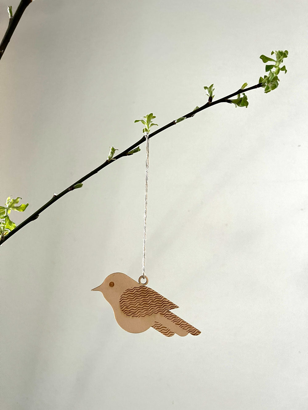 Set of 10 Timber Bird Ornaments