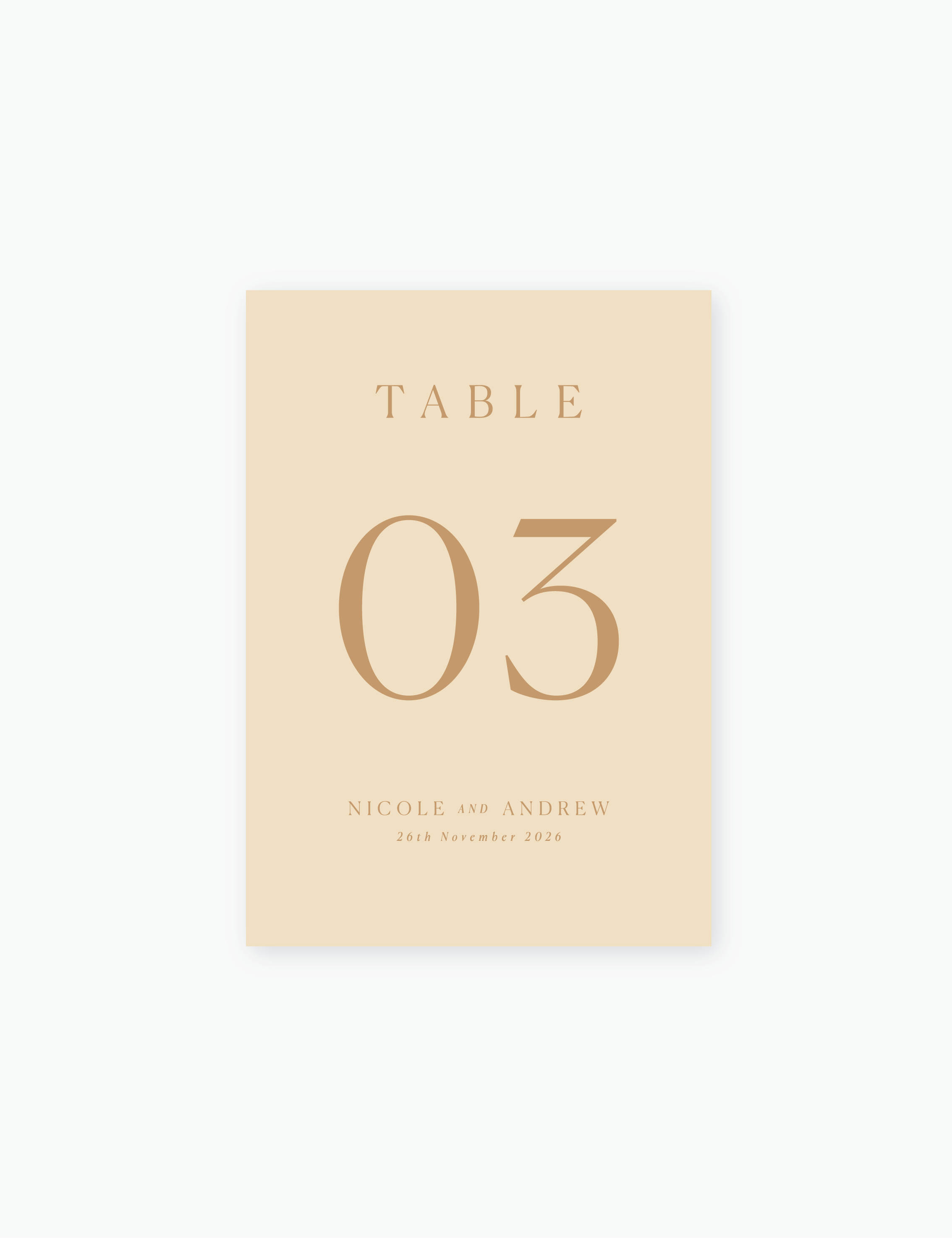 Classique Table Numbers