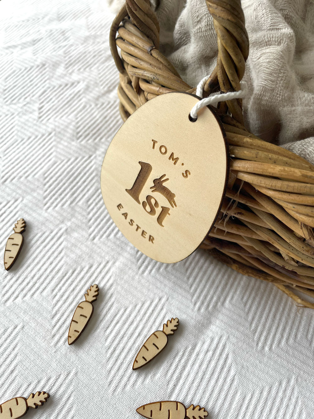 Personalised Baby’s First Easter Egg Basket Tag