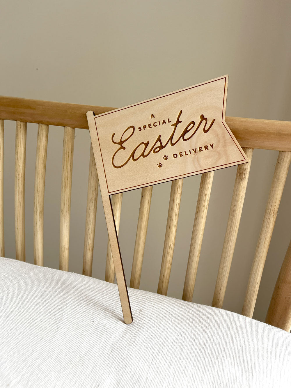 Easter Basket Timber Flag