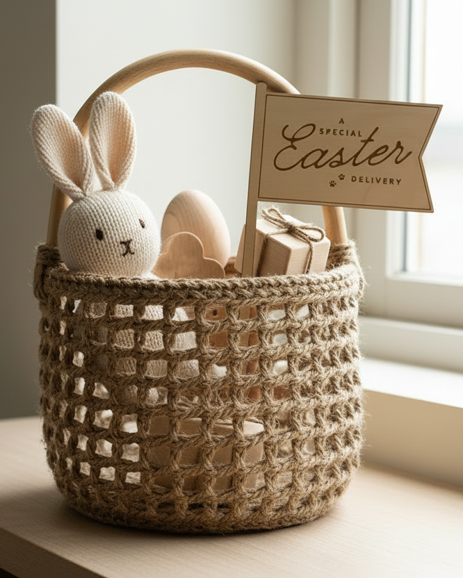 Easter Basket Timber Flag