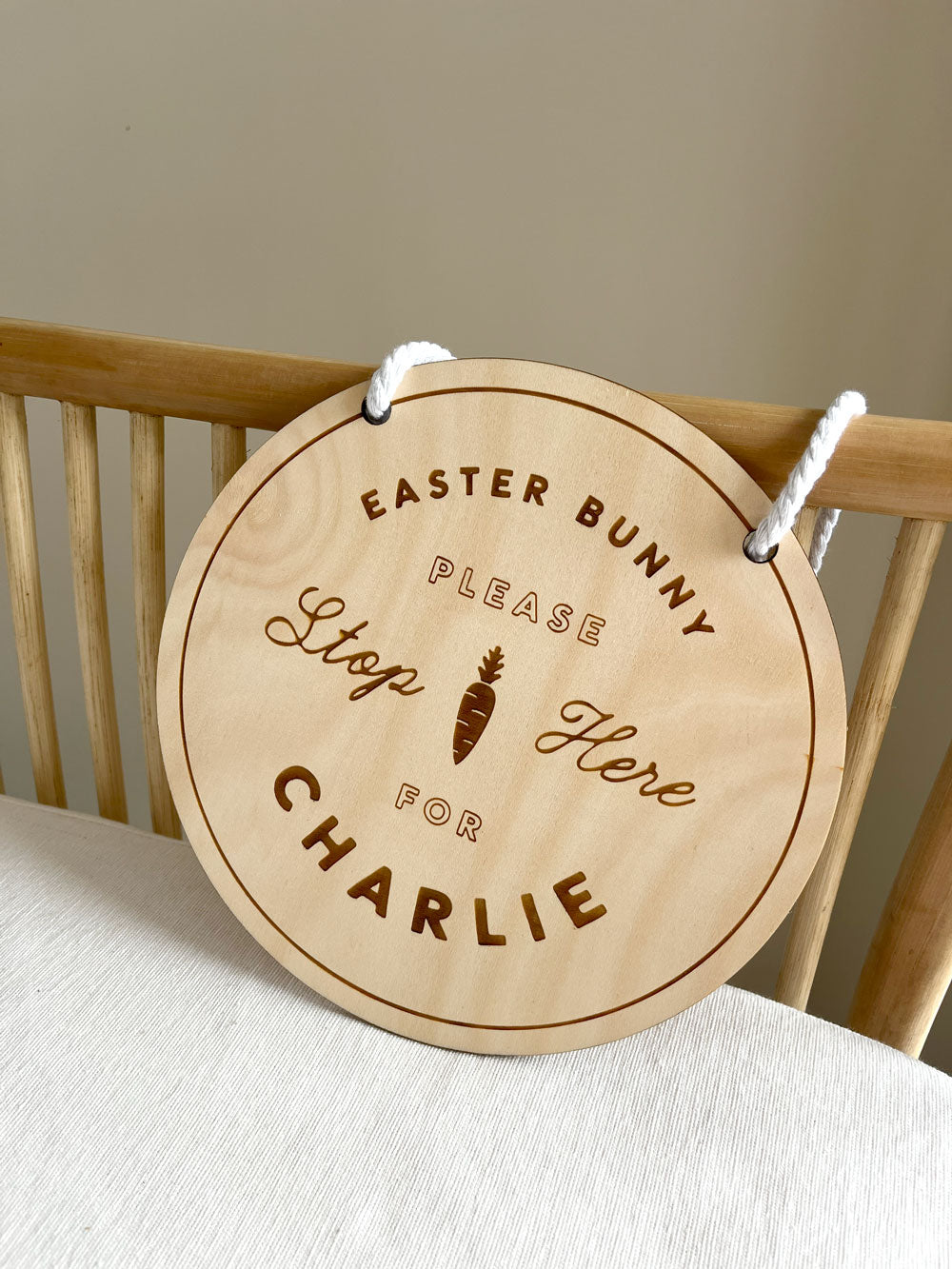 Personalised Easter Bunny Hanging Sign