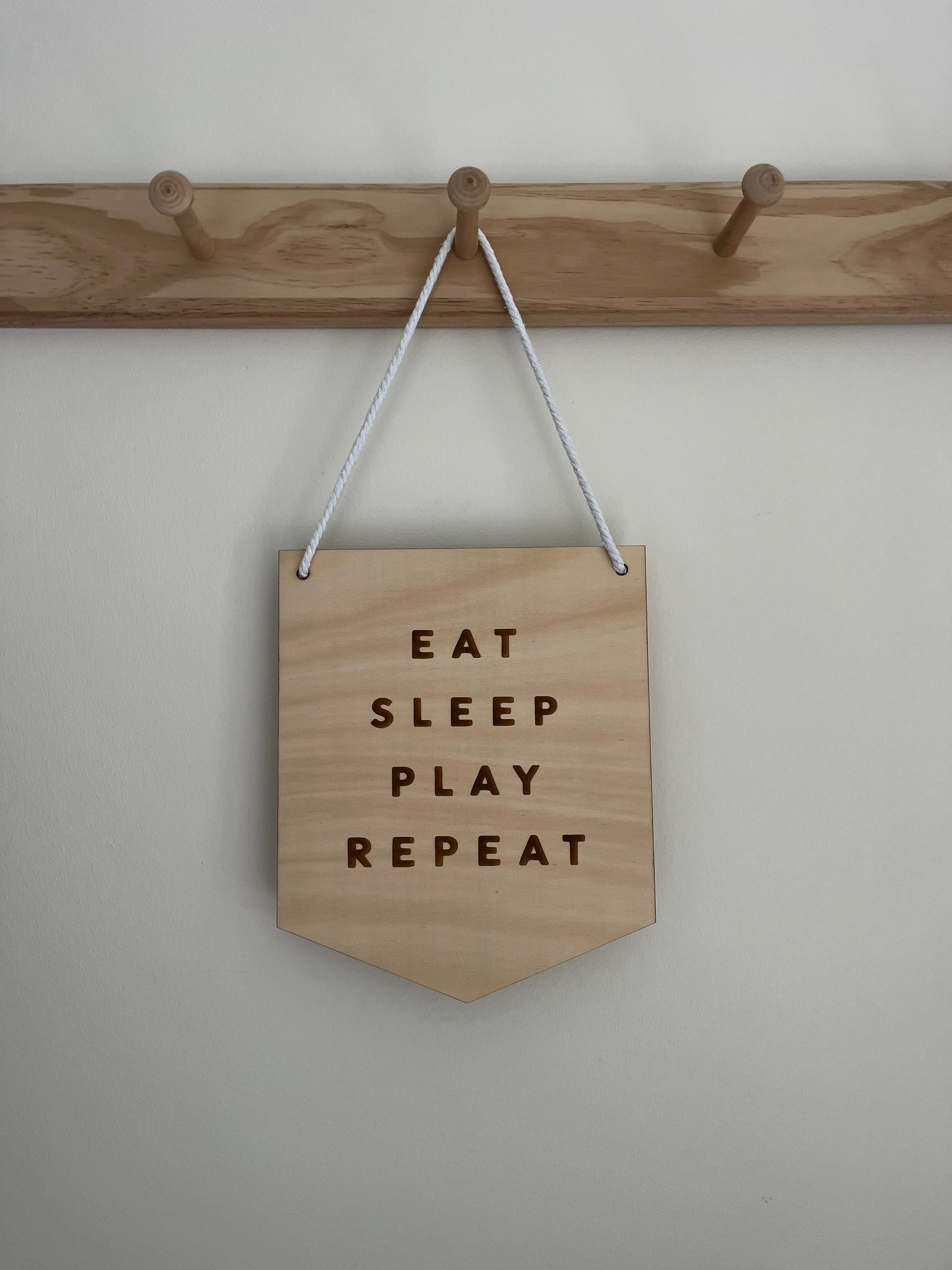 laser engraved timber kids playroom sign