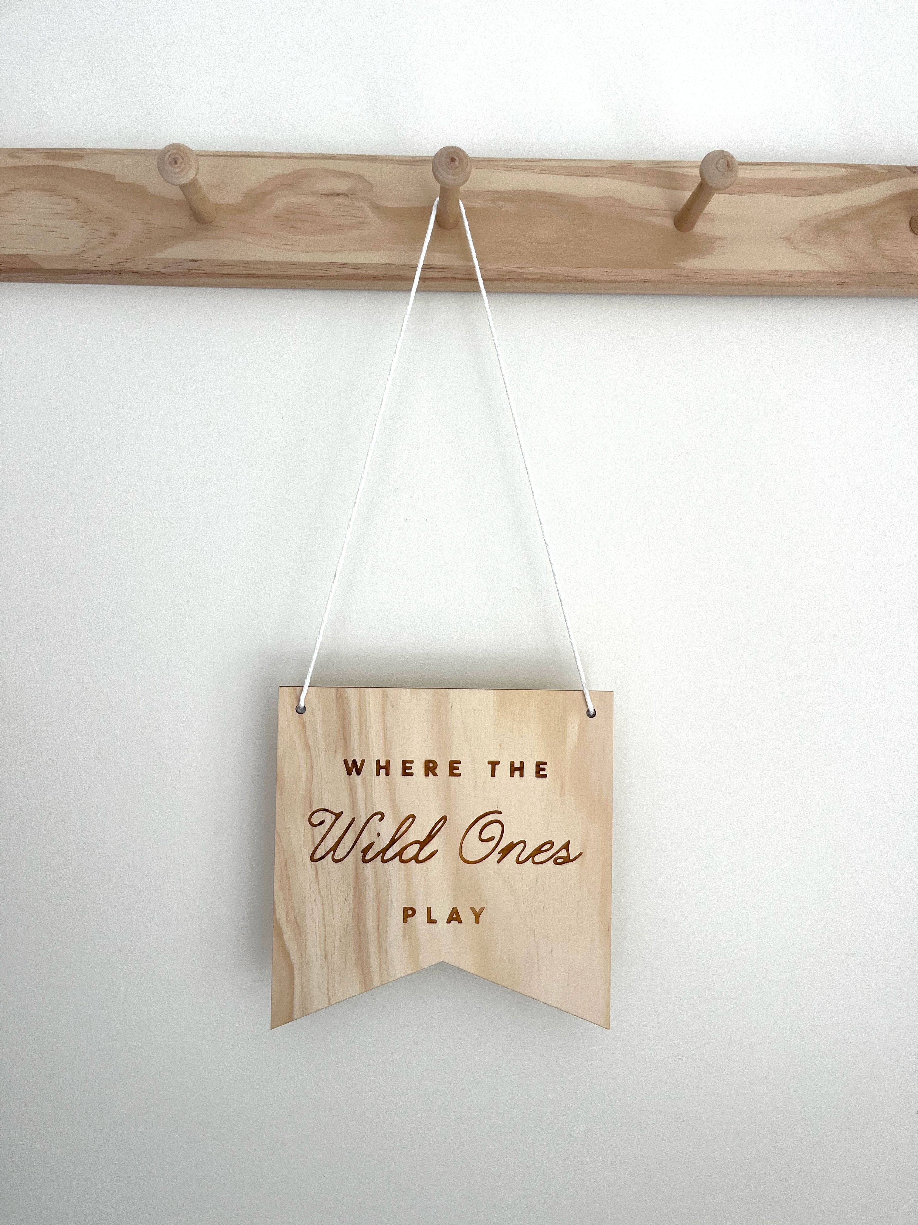 laser engraved room sign, timber kids room sign, personalised kids room sign