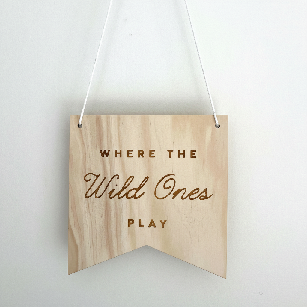 laser engraved room sign, timber kids room sign, personalised kids room sign