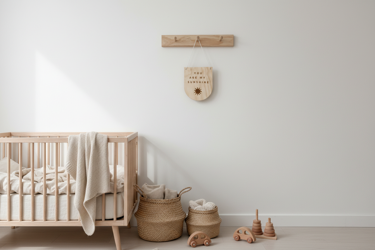 laser engraved kids sign, custom timber kids room sign, personalised sign