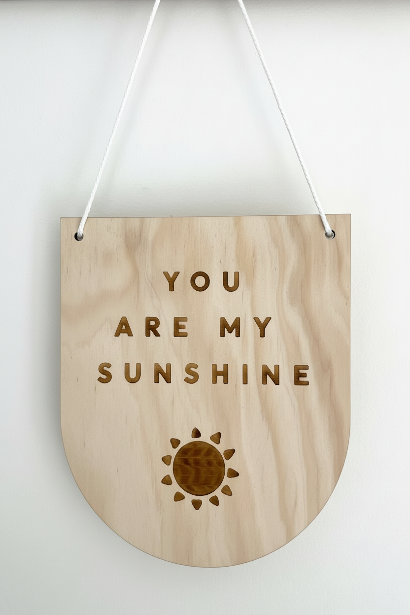 laser engraved kids sign, custom timber kids room sign, personalised sign