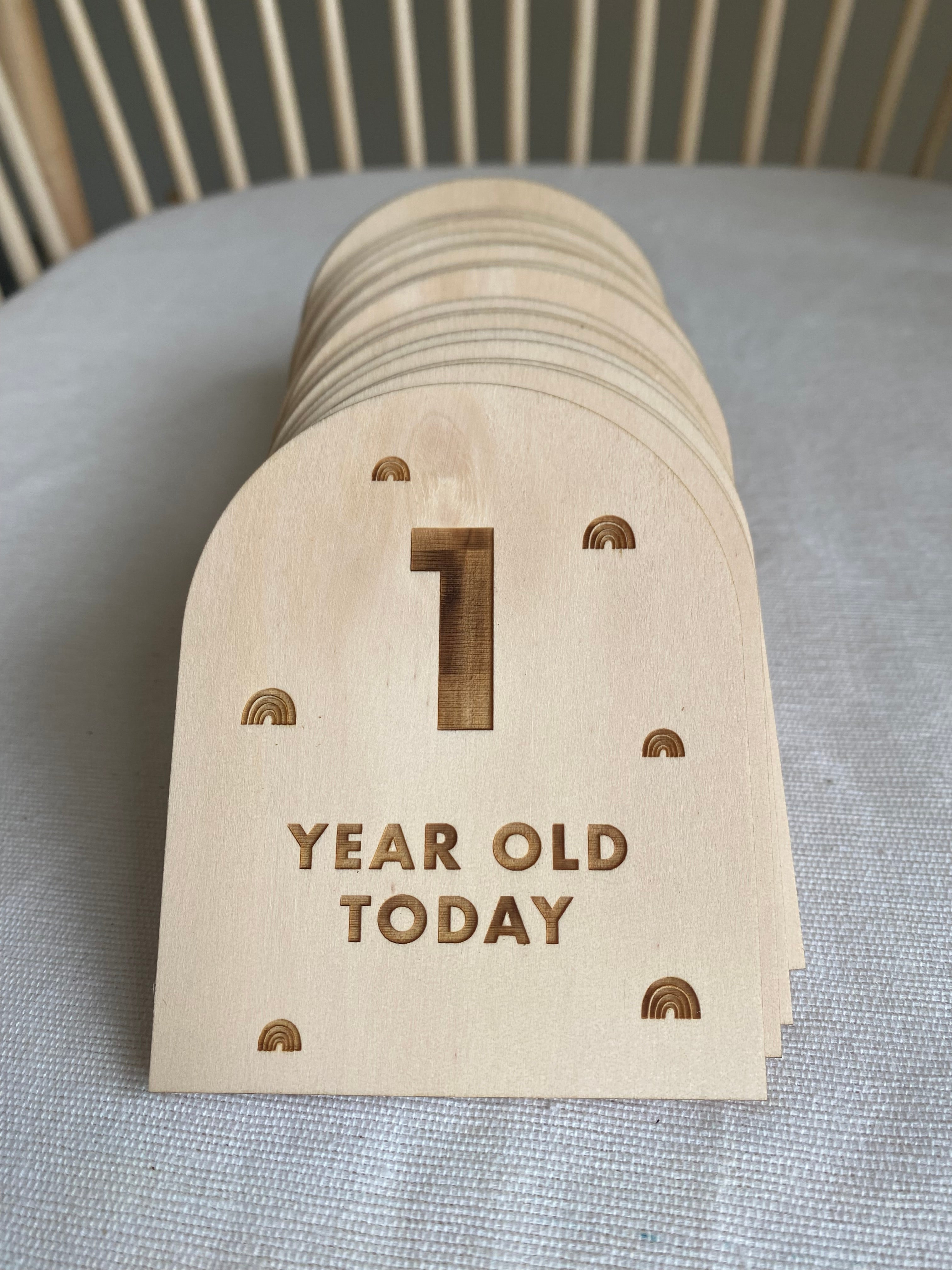 Arched Baby Birth Announcement & Milestone Set