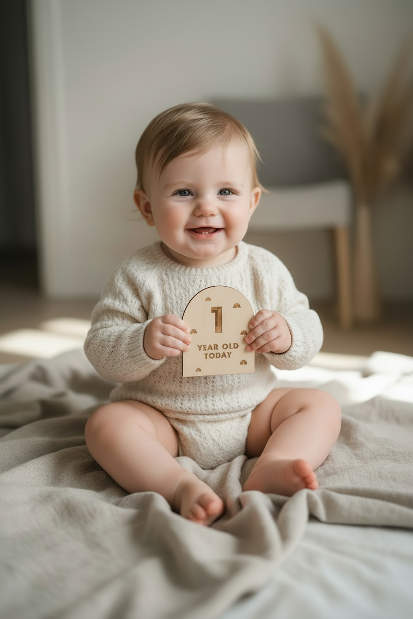 Arched Baby Birth Announcement & Milestone Set