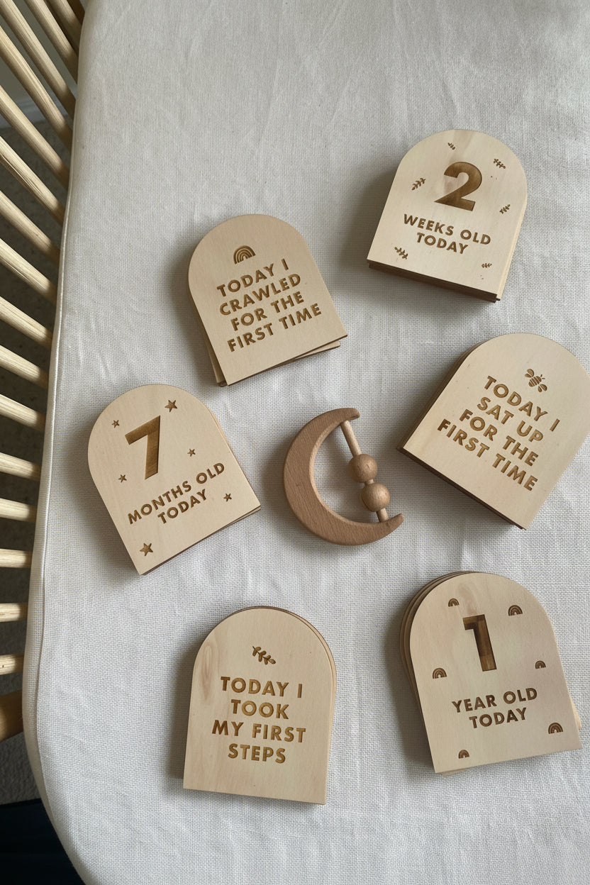 Arched Baby Birth Announcement & Milestone Set