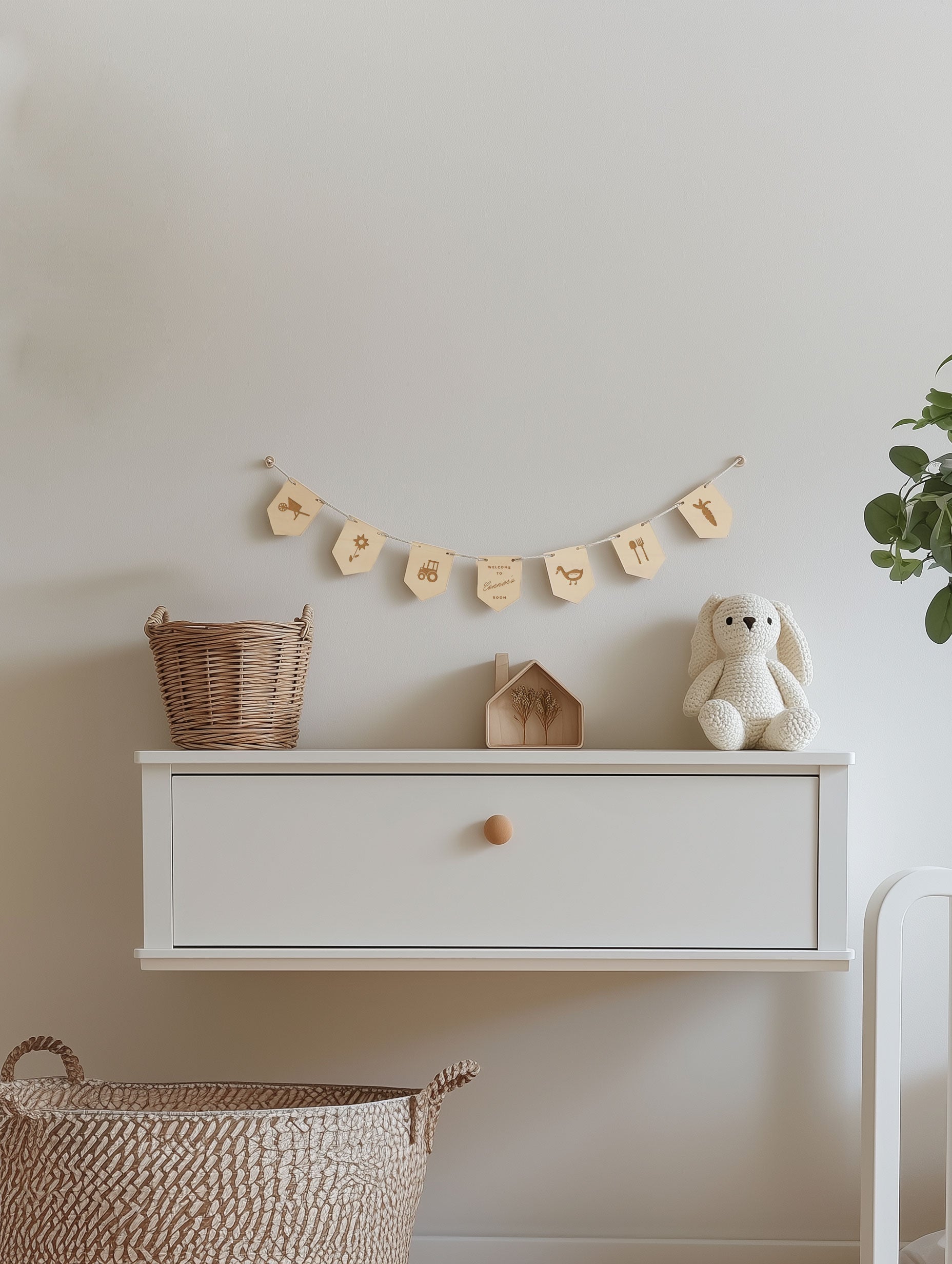 Farm Series Personalised Timber Bunting