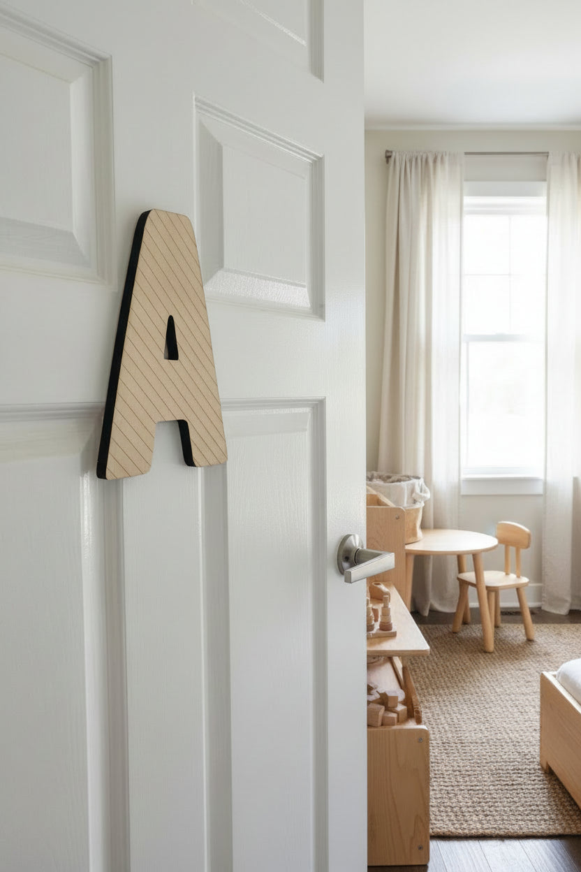 kids room wall letters, timber wall letters, laser engraved nursery room 