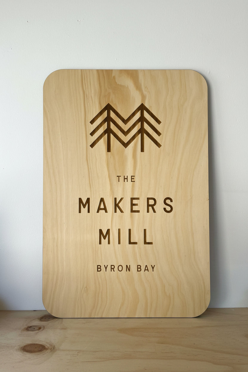 business signage, wall sign, timber sign, shop signage, wood sign, australian made, sustainably sourced queensland hoop pine 