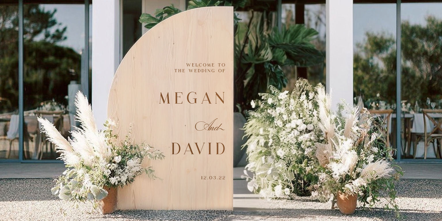 laser engraved wedding welcome sign, wedding name sign, timber welcome sign