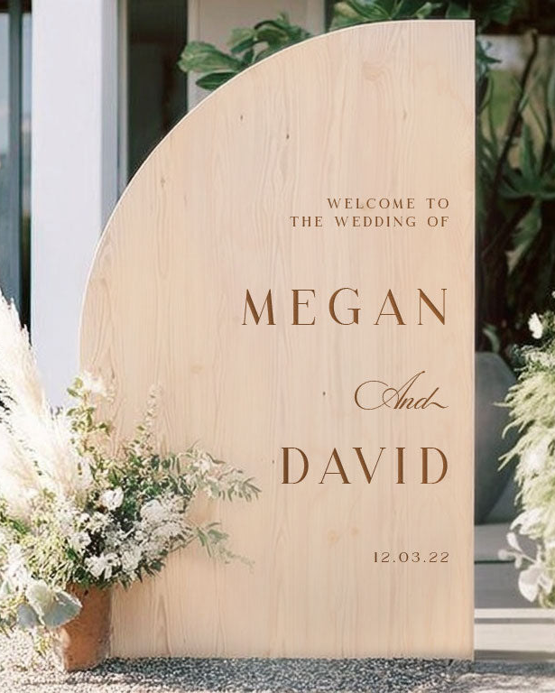 laser engraved wedding welcome sign, wedding name sign, timber welcome sign