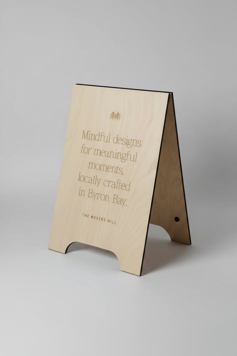 Timber Engraved A-Frame Sign