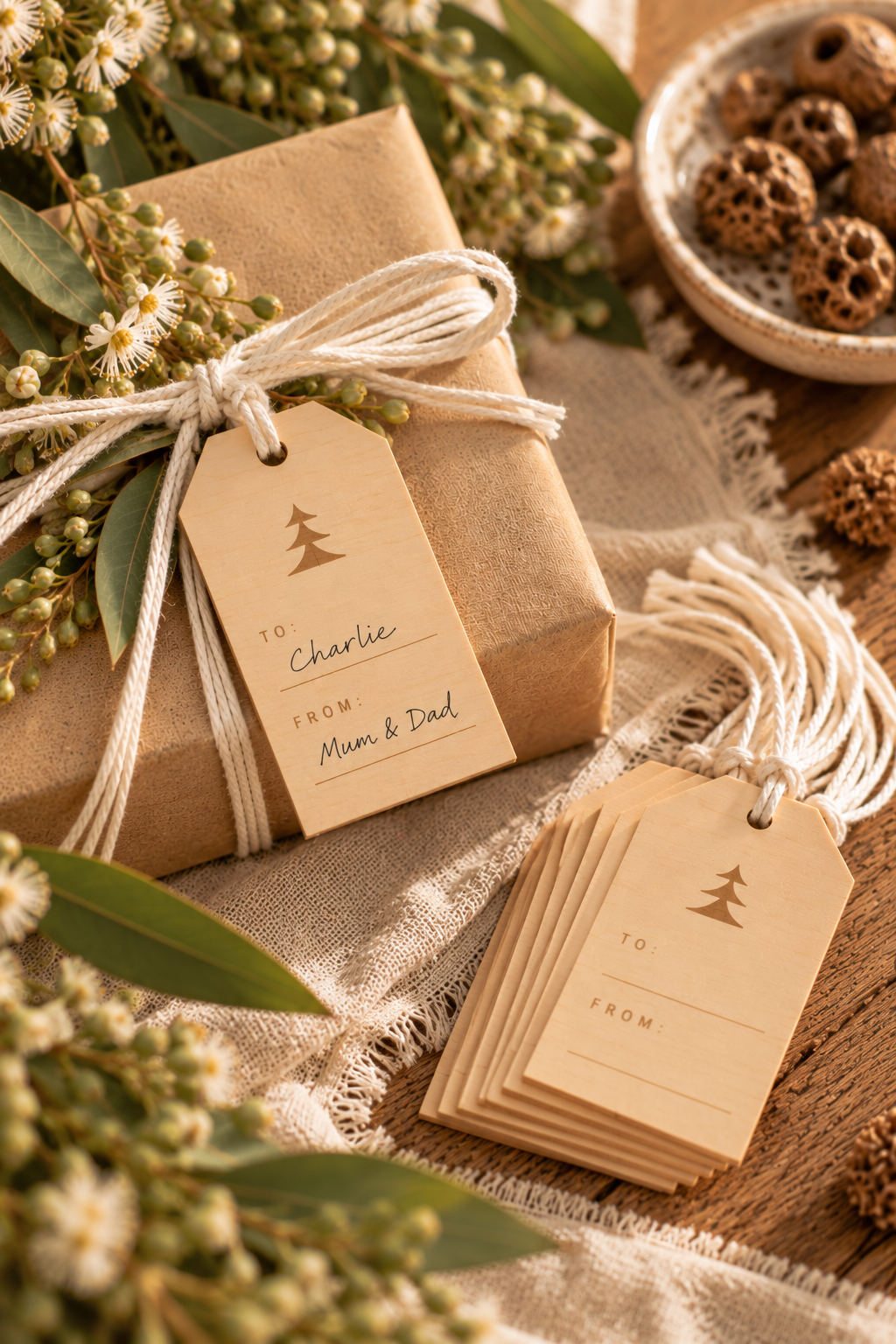 Timber Christmas To & From Gift Tags – Set of 10
