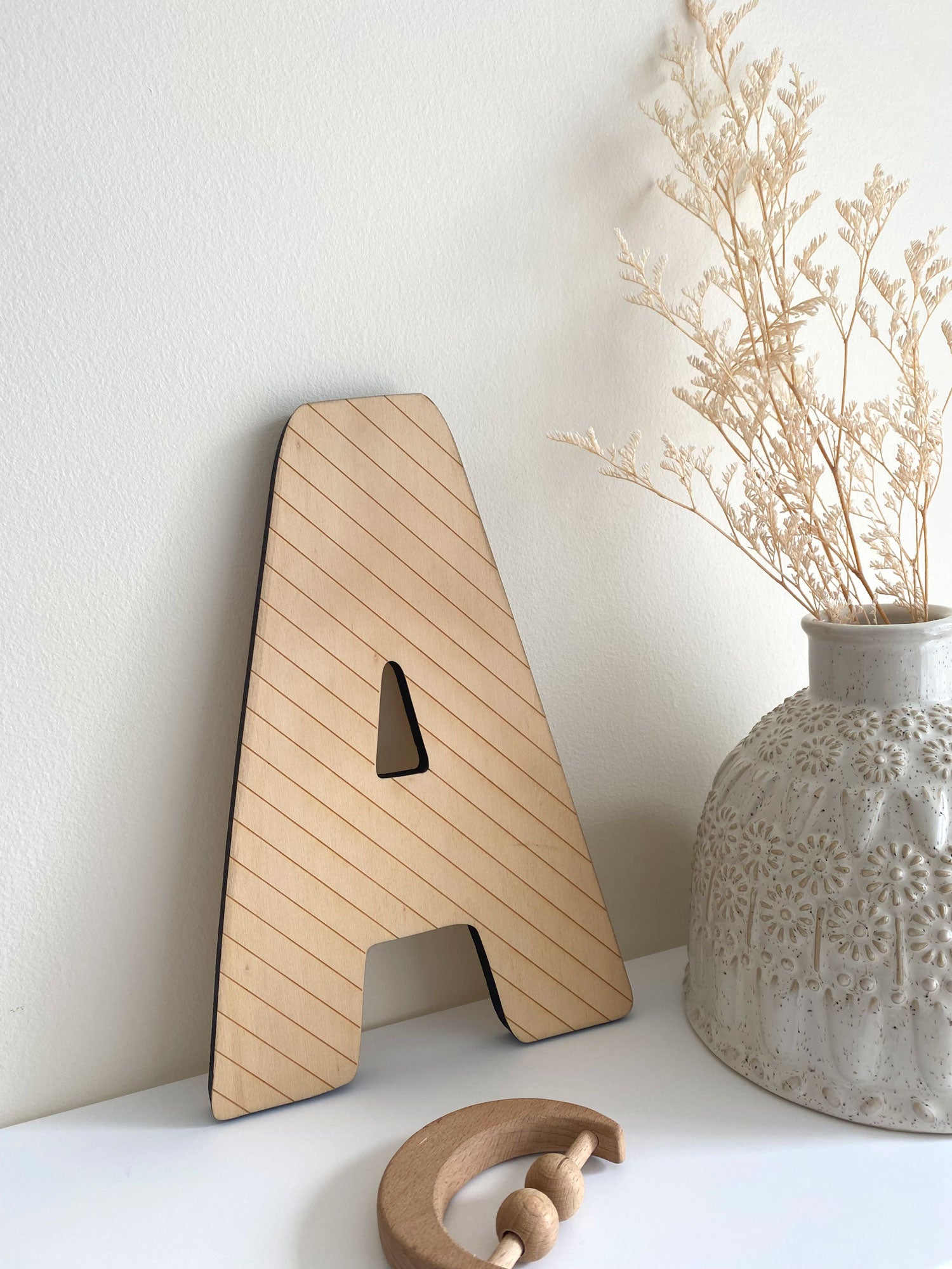 kids room decor, timber wall letters kids room, neutral nursery