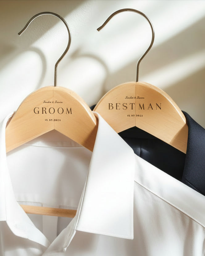 custom wedding coat hangers